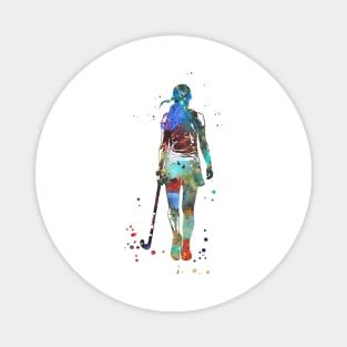 Field Hockey Player Girl Magnet